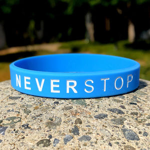 NEVER STOP - The Motivation You Wear! Blue/White
